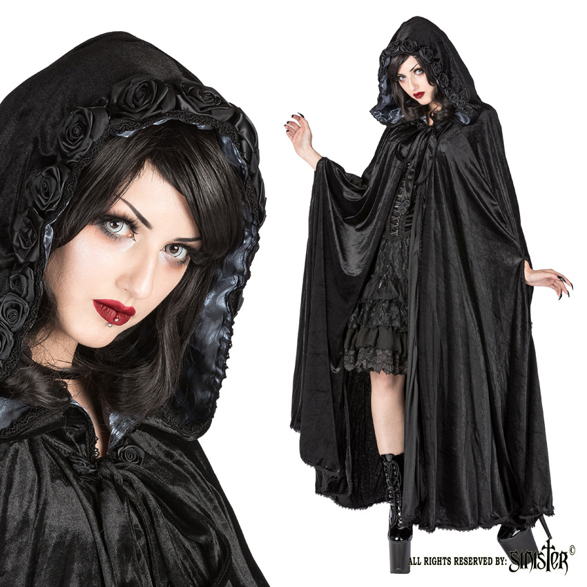 Sinister - 344 Umhang - Schwarz/Silberfarben